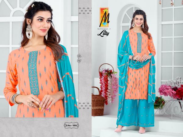 Master Lilly Fancy Rayon  Kurti With Bottom Dupatta Collection